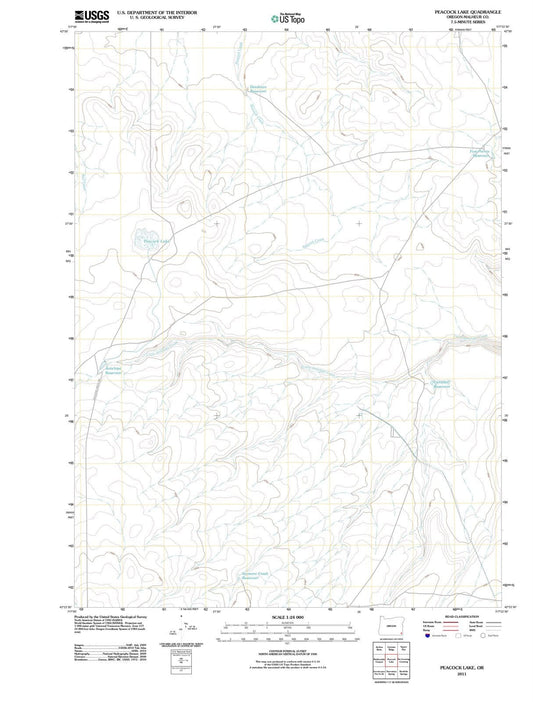 2011 Peacock Lake, OR - Oregon - USGS Topographic Map