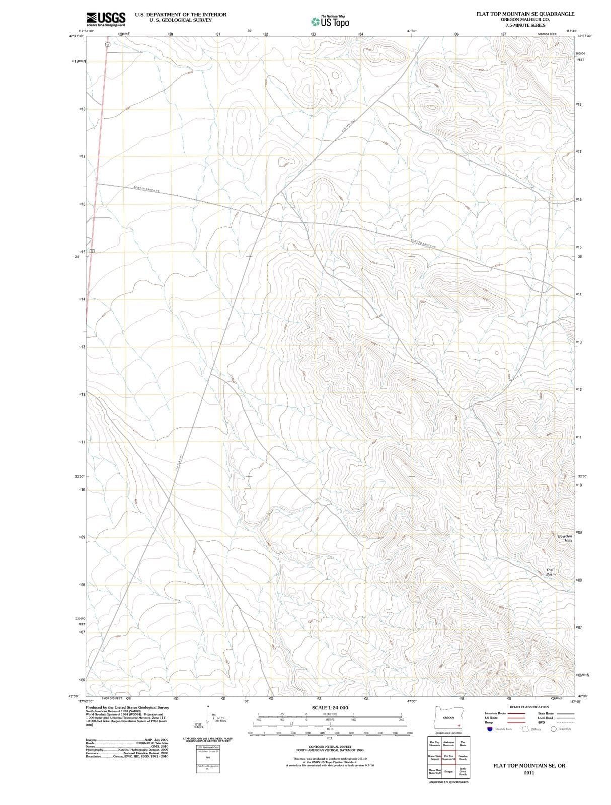 2011 Flat Top Mountain, OR - Oregon - USGS Topographic Map v2