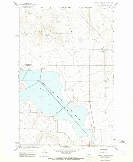 1965 Benton Lake East, MT - Montana - USGS Topographic Map