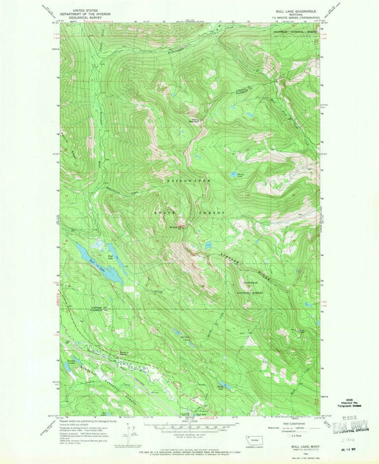 1966 Bull Lake, MT - Montana - USGS Topographic Map