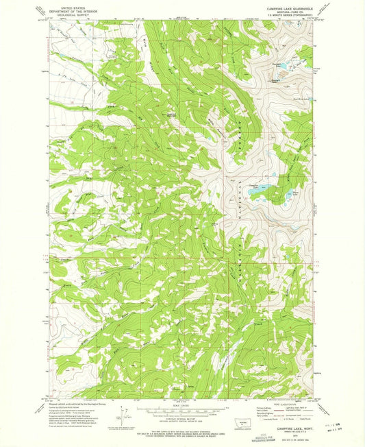1972 Campfire Lake, MT - Montana - USGS Topographic Map