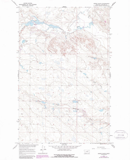 1965 Emond Ranch, MT - Montana - USGS Topographic Map