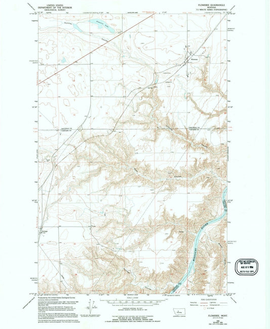 1965 Floweree, MT - Montana - USGS Topographic Map