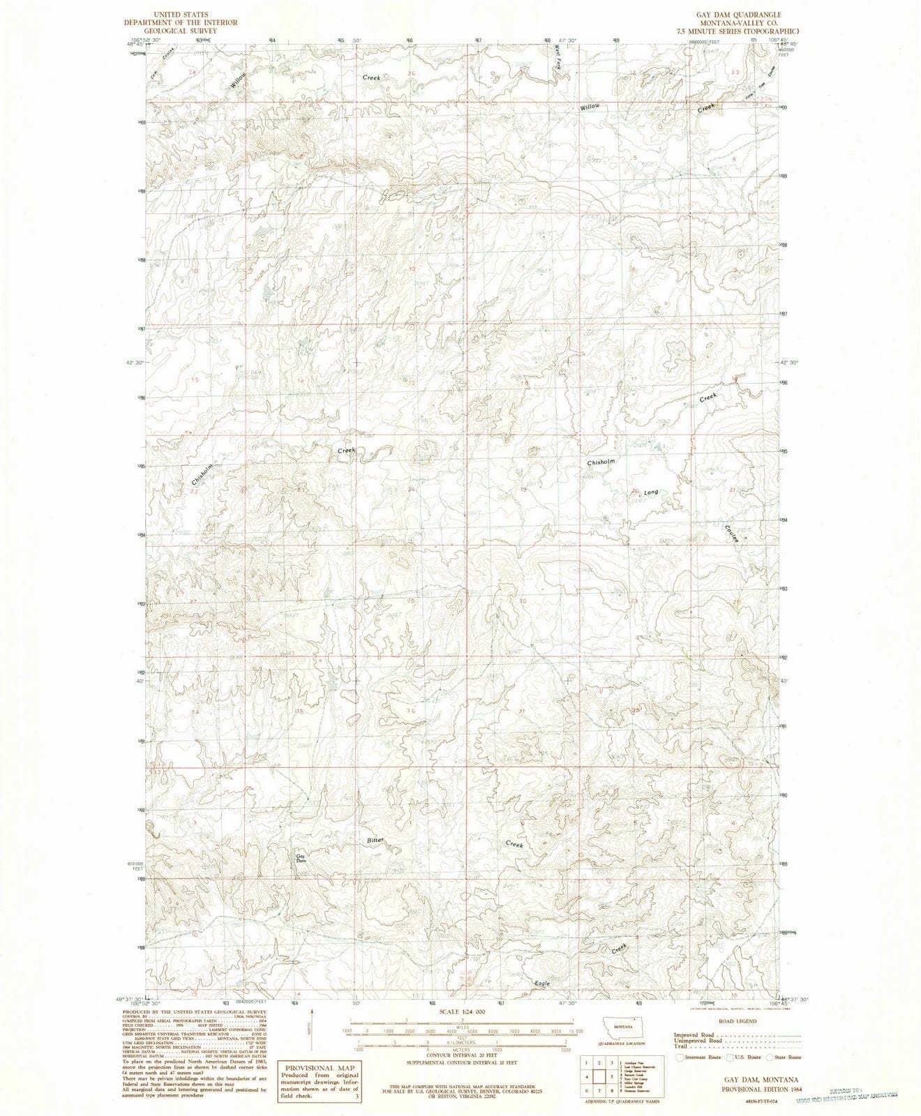 1984 Gayam, MT - Montana - USGS Topographic Map