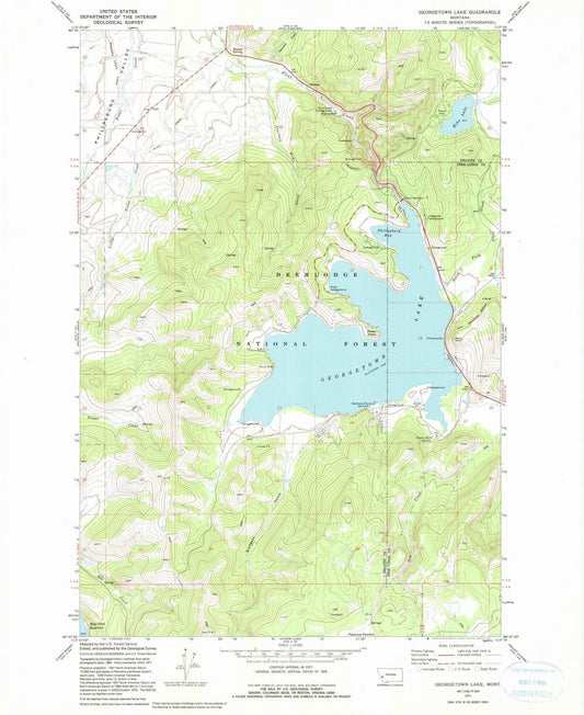 1971 Georgetown Lake, MT - Montana - USGS Topographic Map