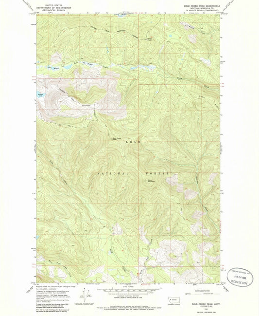 1965 Gold Creek Peak, MT - Montana - USGS Topographic Map
