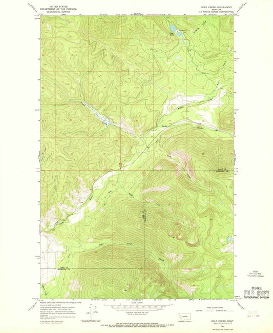 1965 Gold Creek, MT - Montana - USGS Topographic Map