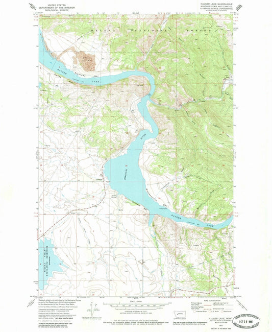 1972 Hauser Lake, MT - Montana - USGS Topographic Map
