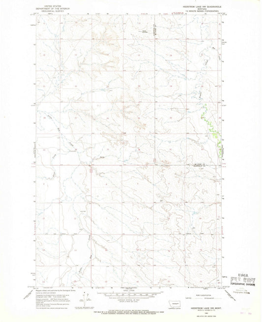 1965 Hedstrom Lake, MT - Montana - USGS Topographic Map