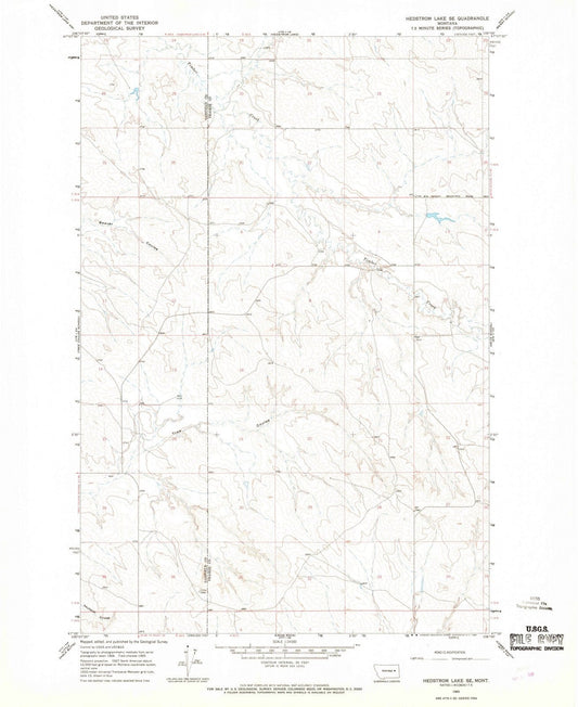 1965 Hedstrom Lake, MT - Montana - USGS Topographic Map v2