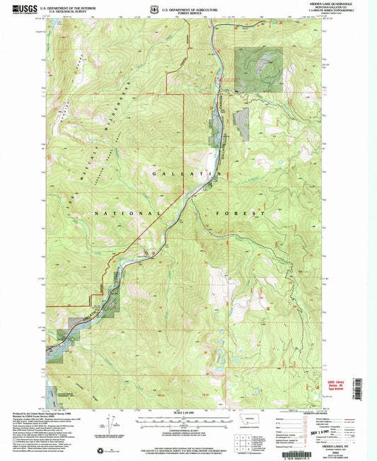 2000 Hidden Lakes, MT - Montana - USGS Topographic Map