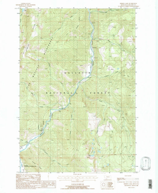 1988 Hidden Lake, MT - Montana - USGS Topographic Map