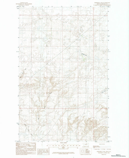 1984 Hornbeck Lake, MT - Montana - USGS Topographic Map