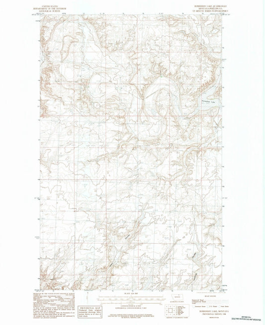 1984 Horseshoe Lake, MT - Montana - USGS Topographic Map