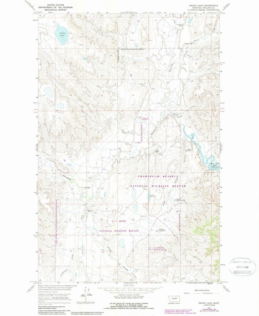 1965 Indian Lake, MT - Montana - USGS Topographic Map