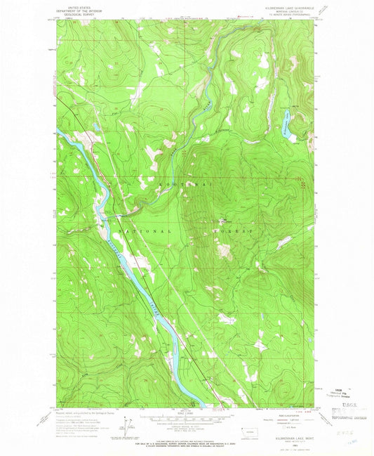 1963 Kilbrennan Lake, MT - Montana - USGS Topographic Map