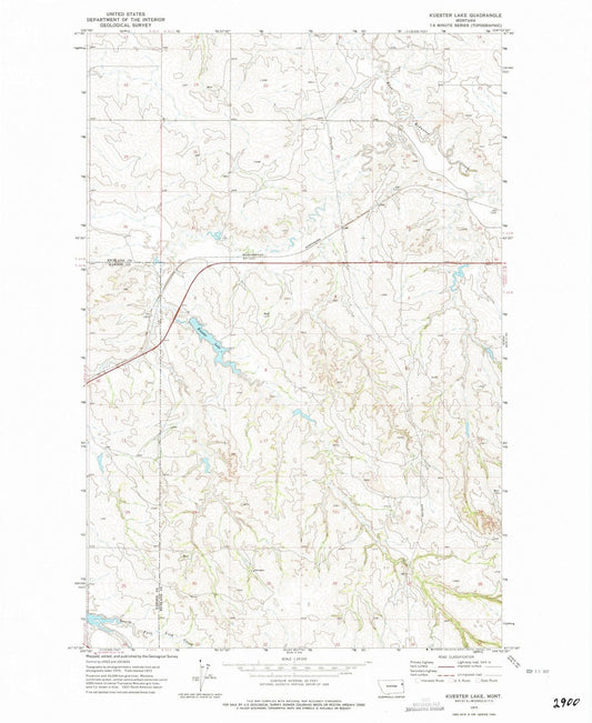 1972 Kuester Lake, MT - Montana - USGS Topographic Map