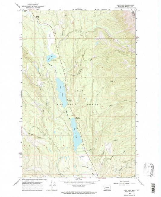 1965 Lake Inez, MT - Montana - USGS Topographic Map
