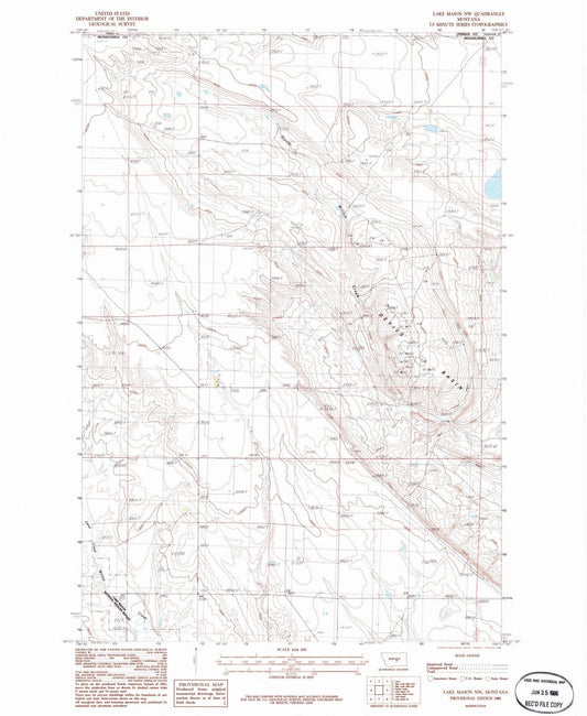 1986 Lake Mason, MT - Montana - USGS Topographic Map v2