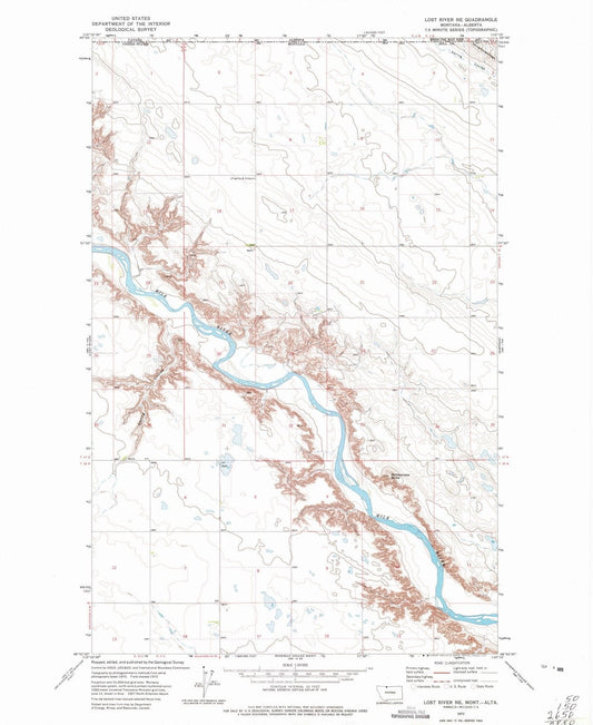 1972 Lost River, MT - Montana - USGS Topographic Map
