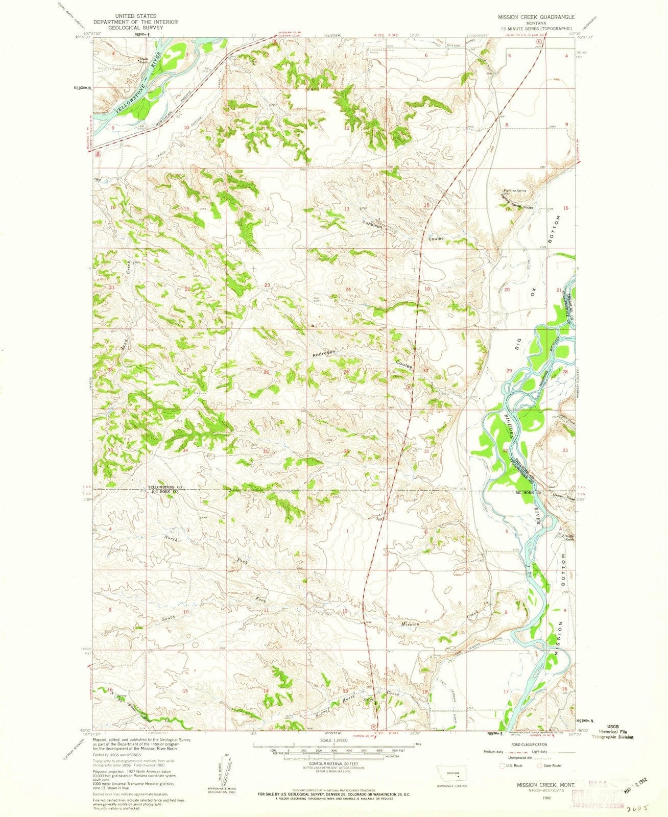 1960 Mission Creek, MT - Montana - USGS Topographic Map