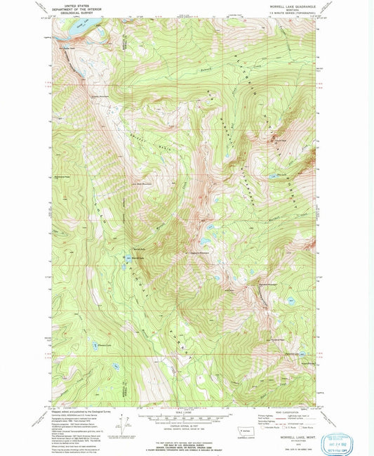 1970 Morrell Lake, MT - Montana - USGS Topographic Map