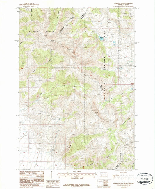 1987 Morrison Lake, MT - Montana - USGS Topographic Map