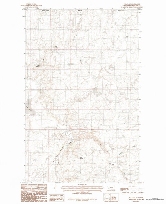 1984 Pea Lake, MT - Montana - USGS Topographic Map