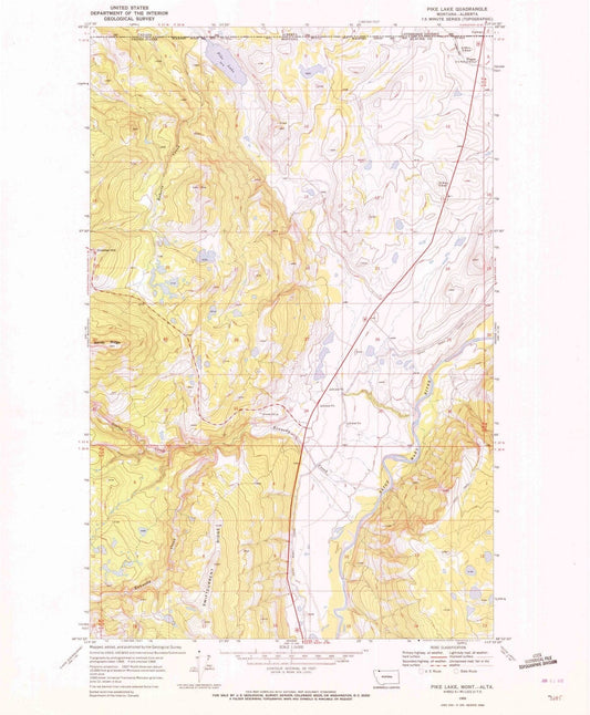 1968 Pike Lake, MT - Montana - USGS Topographic Map