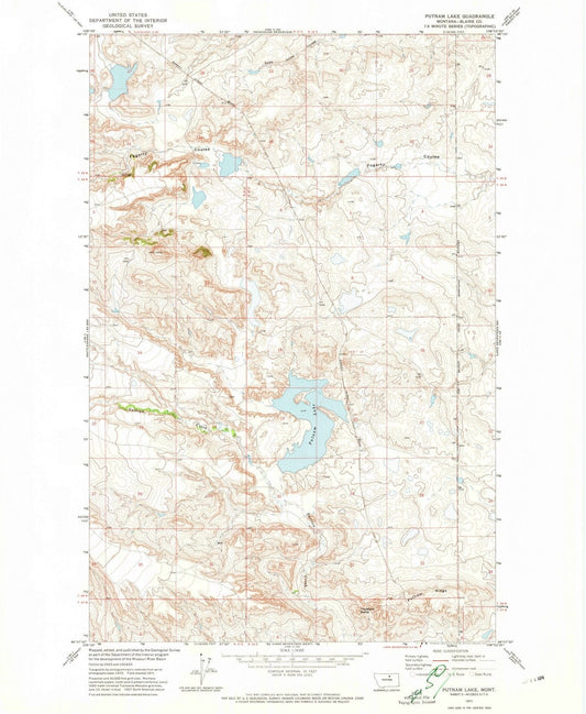 1971 Putnam Lake, MT - Montana - USGS Topographic Map