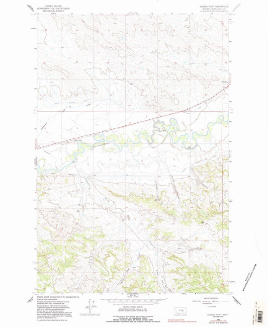 1962 Queens Point, MT - Montana - USGS Topographic Map