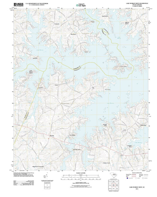 2011 Lake Murray West, SC - South Carolina - USGS Topographic Map