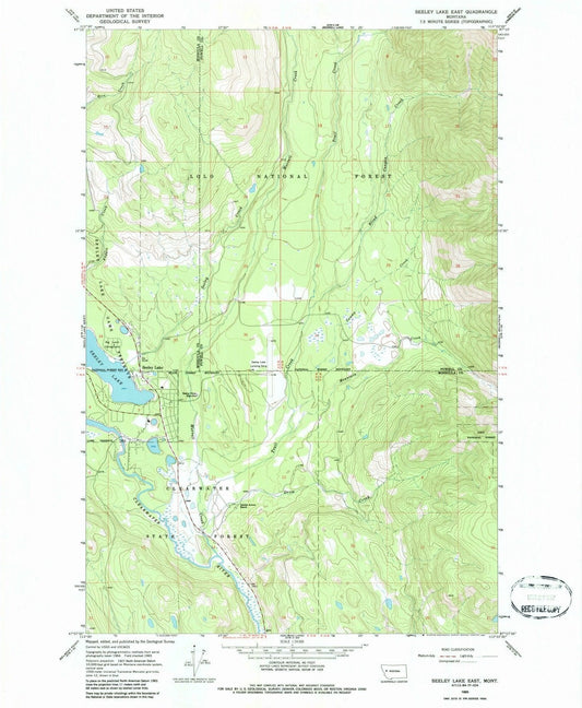 1965 Seeley Lake East, MT - Montana - USGS Topographic Map
