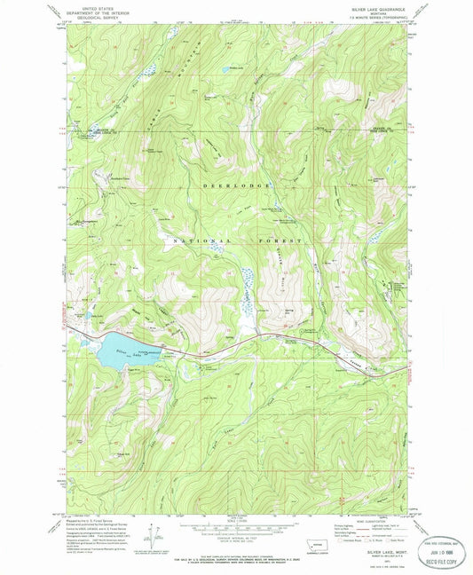 1971 Silver Lake, MT - Montana - USGS Topographic Map