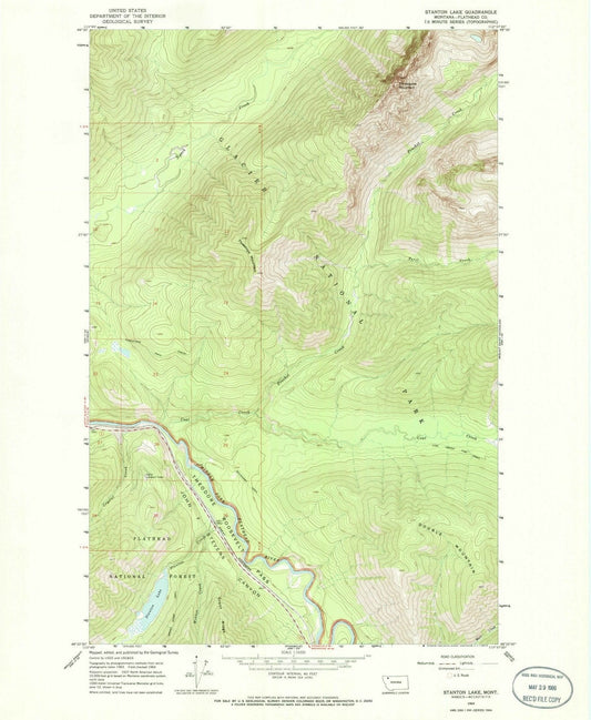 1964 Stanton Lake, MT - Montana - USGS Topographic Map