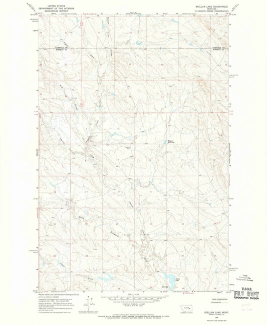 1965 Stellar Lake, MT - Montana - USGS Topographic Map