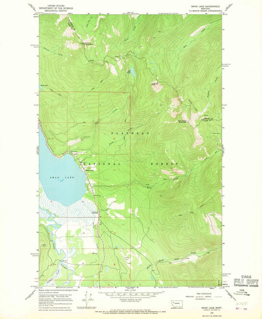 1965 Swan Lake, MT - Montana - USGS Topographic Map