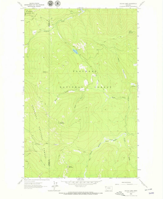 1963 Sylvia Lake, MT - Montana - USGS Topographic Map