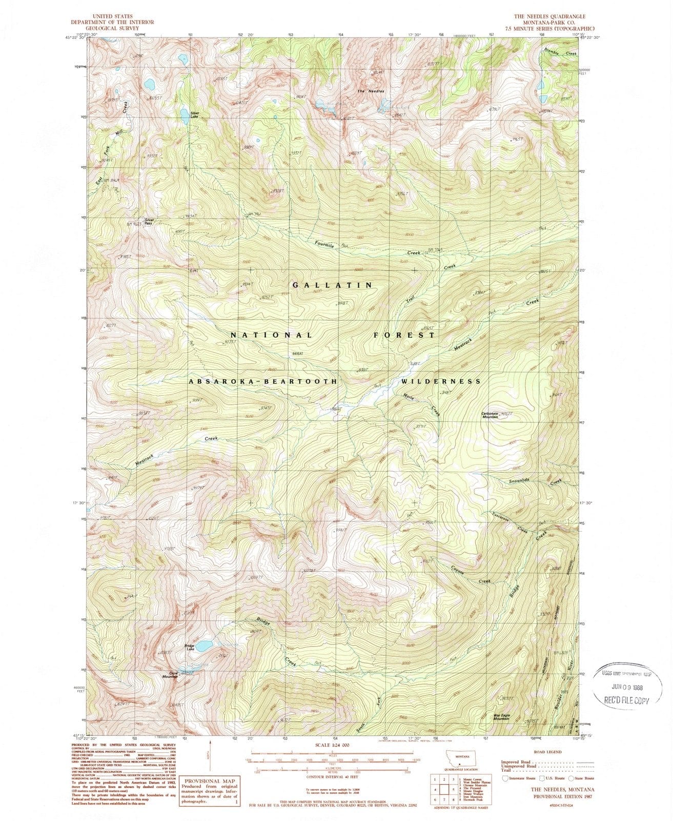 1987 Theedles, MT - Montana - USGS Topographic Map