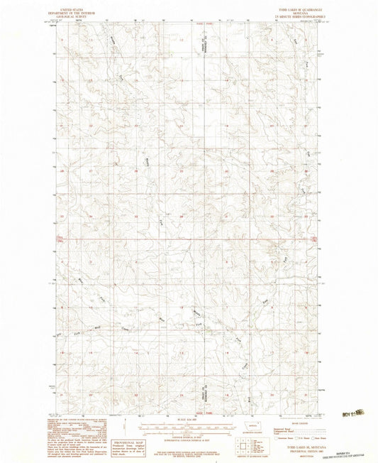 1983 Todd Lakes, MT - Montana - USGS Topographic Map v2