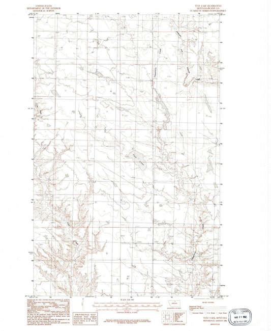 1984 Tule Lake, MT - Montana - USGS Topographic Map