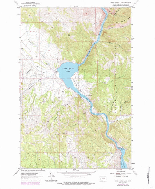 1962 Upper Holter Lake, MT - Montana - USGS Topographic Map