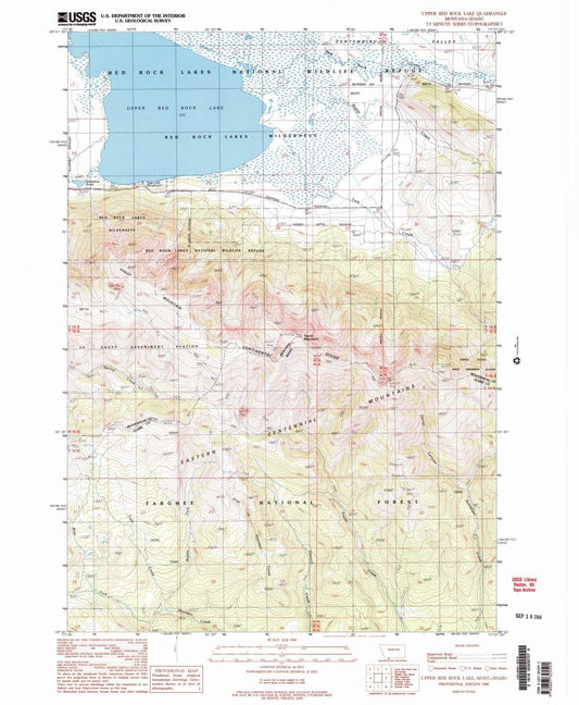 1988 Upper Red Rock Lake, MT - Montana - USGS Topographic Map
