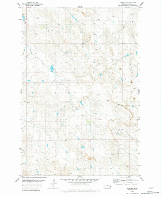 1981 Webster, MT - Montana - USGS Topographic Map v2