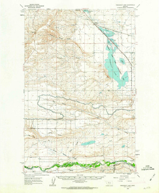 1960 Freezeout Lake, MT - Montana - USGS Topographic Map