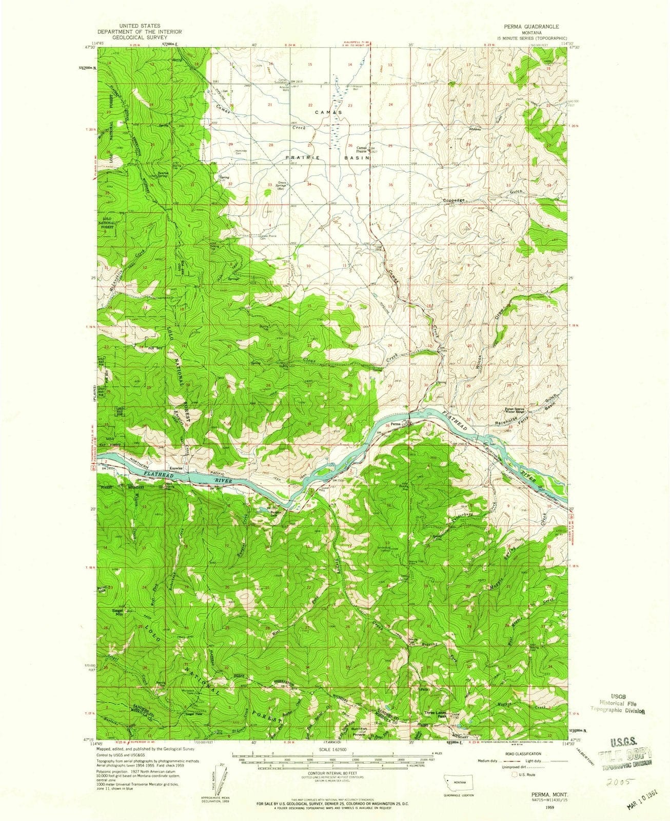 1959 Perma, MT - Montana - USGS Topographic Map