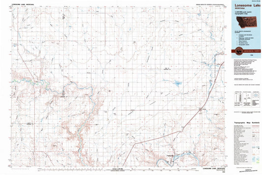 1984 Lonesome Lake, MT - Montana - USGS Topographic Map