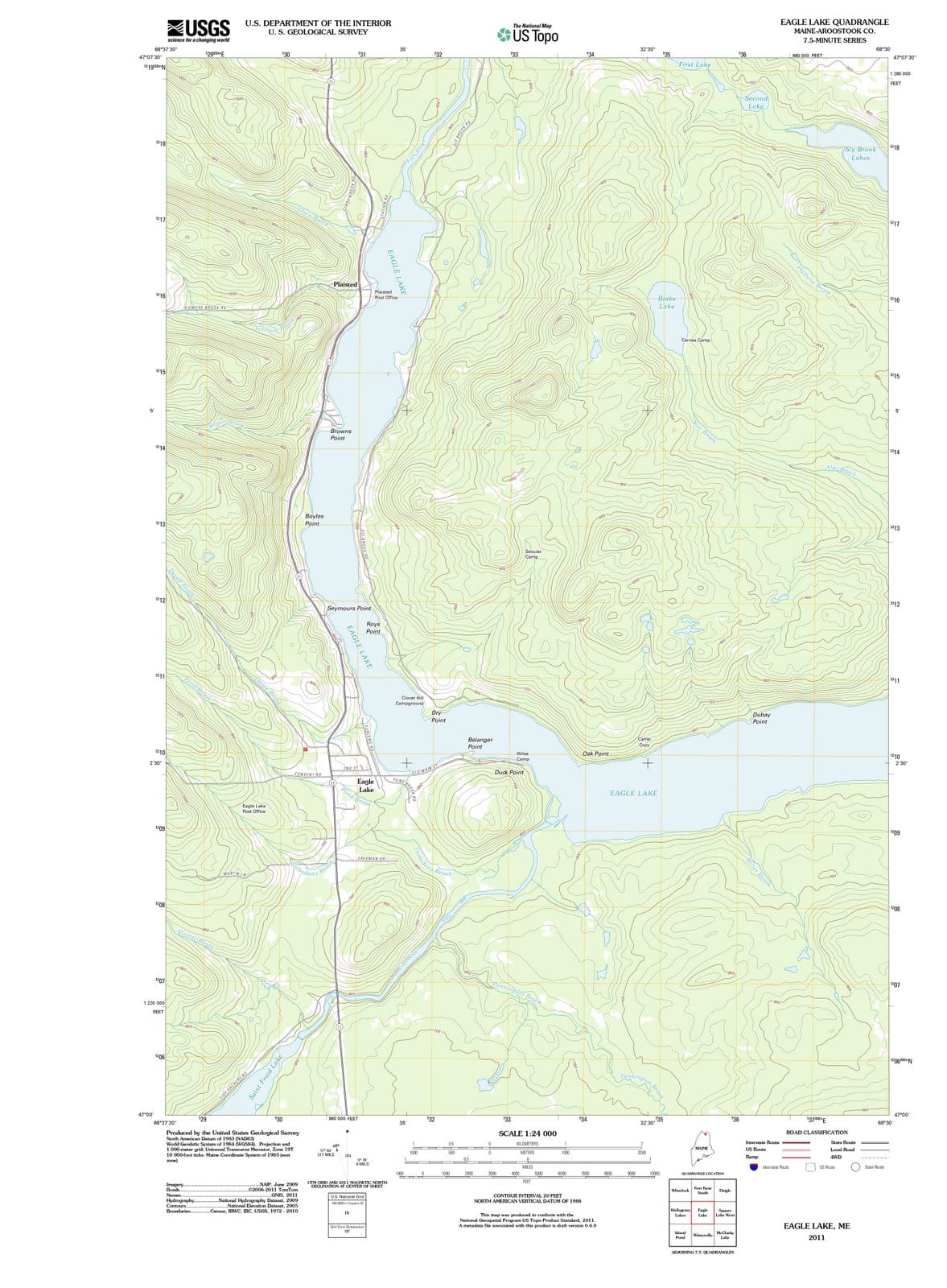 2011 Eagle Lake, ME - Maine - USGS Topographic Map