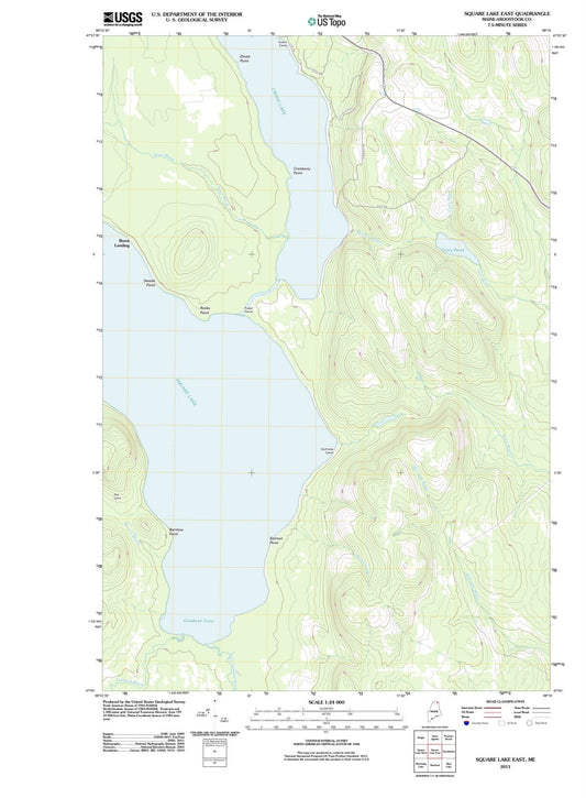 2011 Square Lake East, ME - Maine - USGS Topographic Map