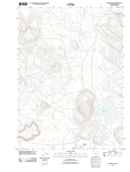 2011 Barton Lake, OR - Oregon - USGS Topographic Map